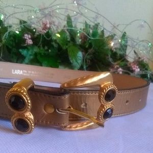 Leatherock bronze gold jeweled belt
